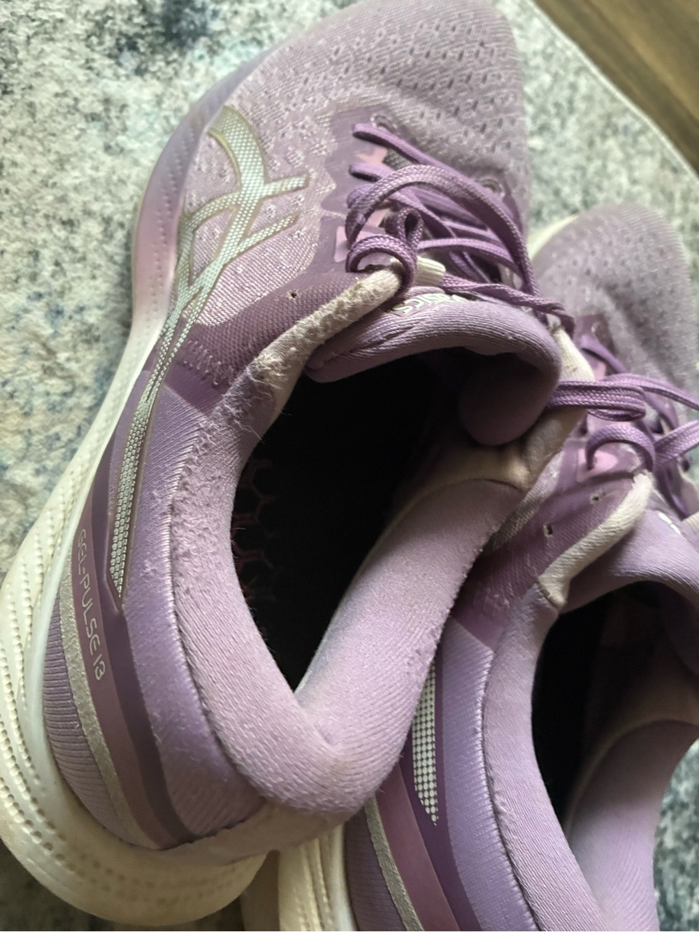 ASICS Women's Light Purple Lace-Up Running Sneakers - Picture 9 of 9